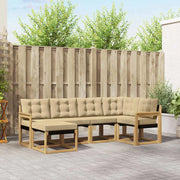 Set di divani da esterno 6 pz Bianco e Beige 3389639