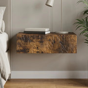 Tavolino da Parete Laterale Rovere Fumo 87,5 x 34,5 x 17 cm 898840