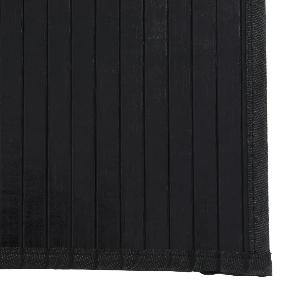 Tappeto Rettangolare Nero 100x200 cm in BambÃ¹