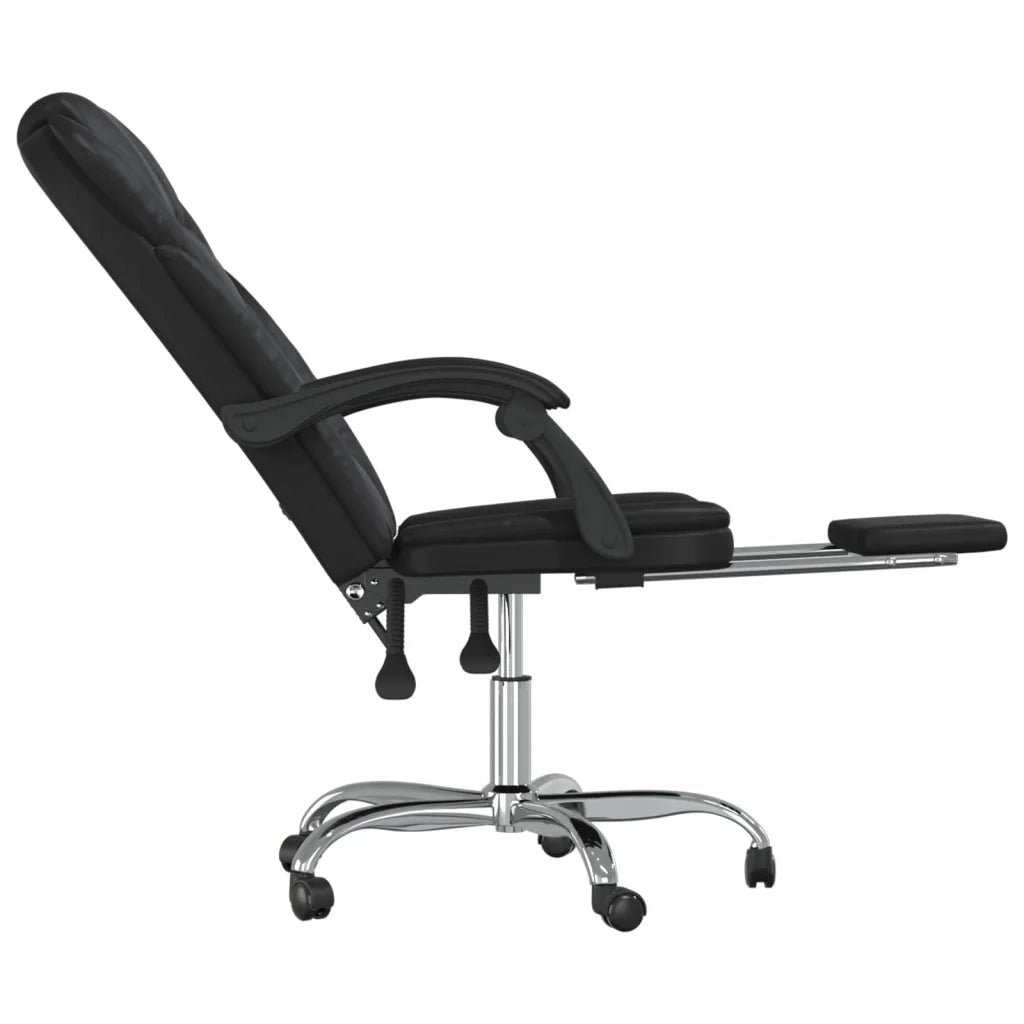 Poltrona da Ufficio Reclinabile Nera in Similpelle cod mxl 21095