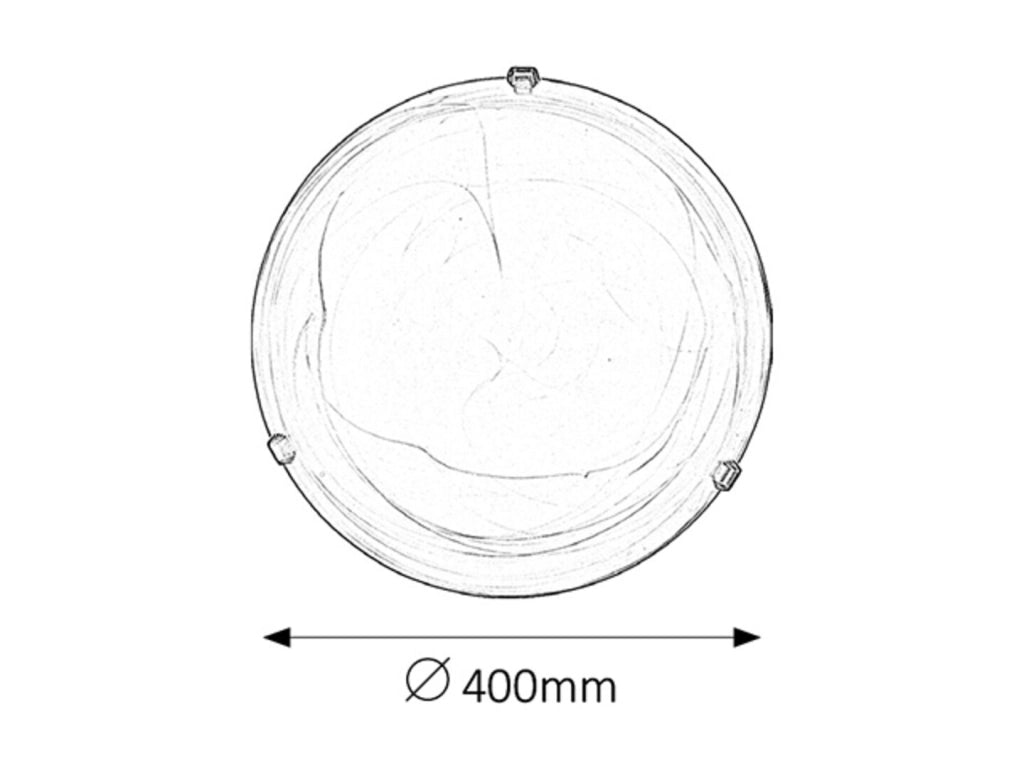 Plafoniera Rabalux Alabastro 40cm vetro E27 2 luci