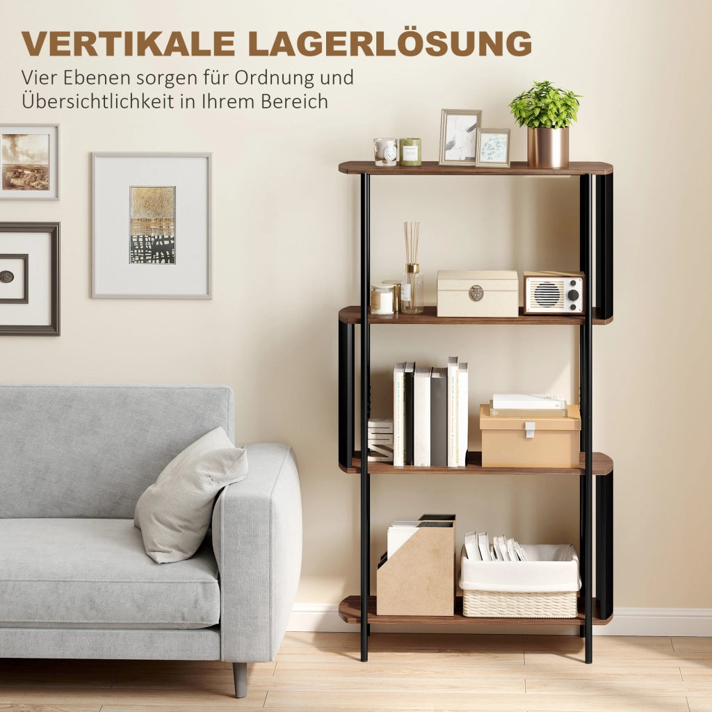 Libreria con 4 Ripiani ¨C zephmum ¨C Legno Rovere 80x30x141 cm