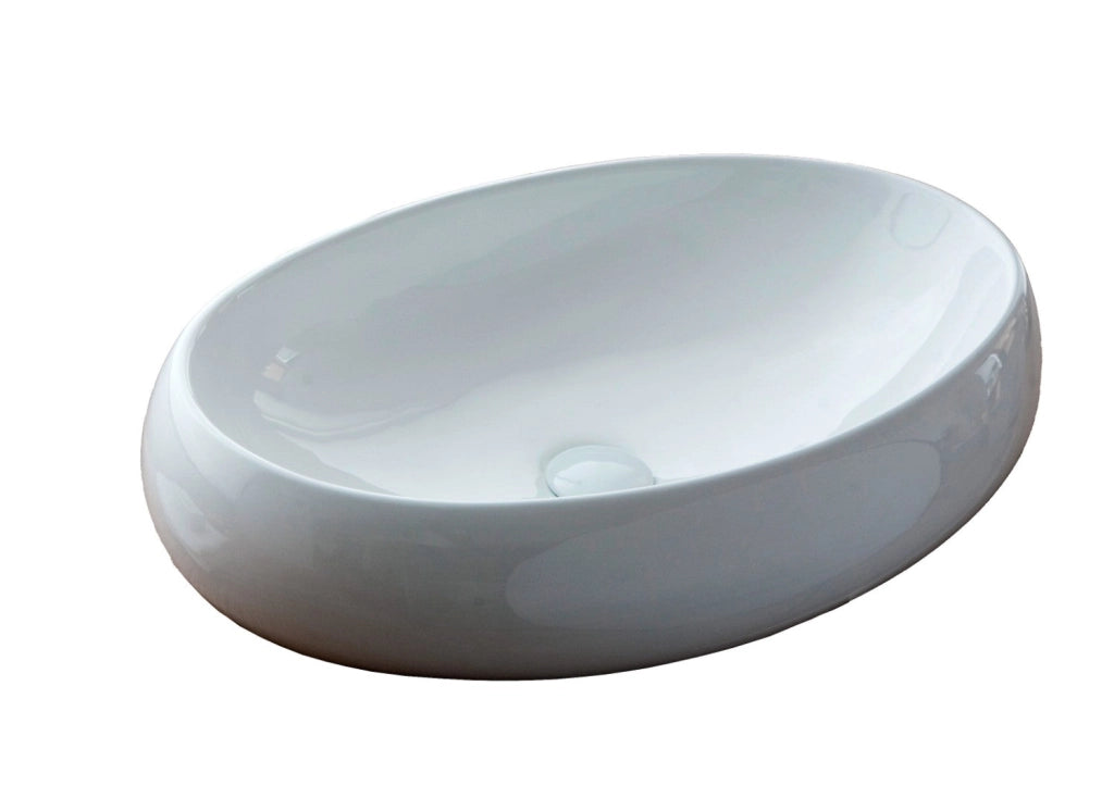 Lavabo da Appoggio 60x40,5x15,5 cm in Ceramica TFT Oslo Bianco