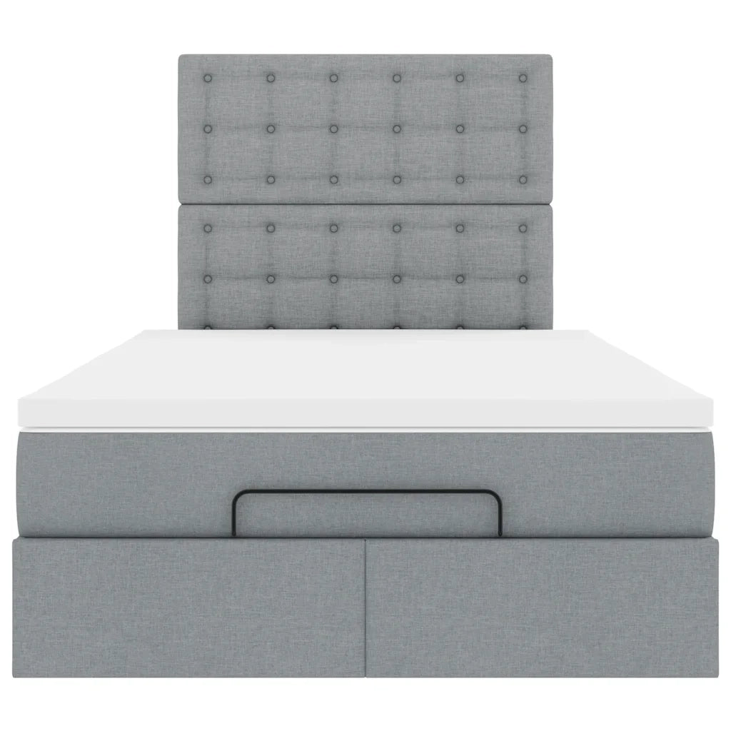 Struttura Letto Pouf con Materasso 120x190 cm in Tessuto