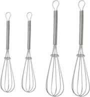 Set di 4 Mini Manici in Acciaio Inossidabile per Handmixer Mini per Cucina (13,5 cm + 18 cm)