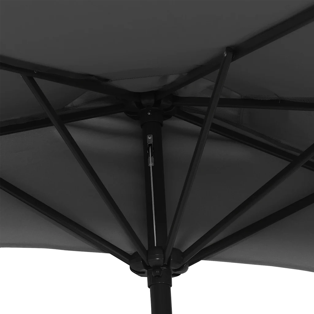 Ombrellone Balcone-Ombrello da giardino Palo in Alluminio Nero 270x144x222cm a Met¨¤