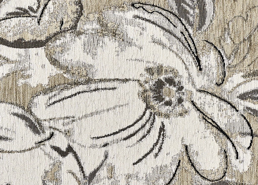 Tappeto Arredo Salotto Antiscivolo Scendiletto Camera Dis. Aster By Suardi - 65x110(Set 2) - Tortora