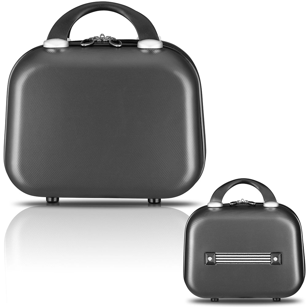 Set 3+1 Valigie Rigide Abs Trolley Easy Roll con Beauty Case e Lucchetto Grigio
