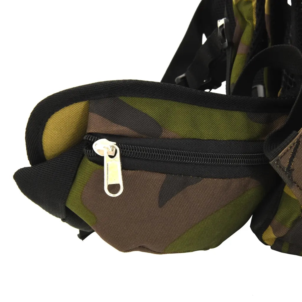 vidaXL Zaino da Trekking Verde Mimetico 80 L in Tessuto Oxford