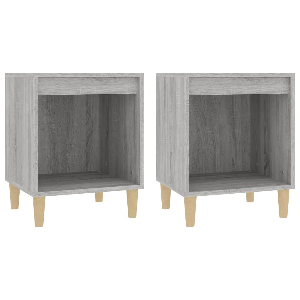 Comodino 2 pz Grigio Sonoma 40x35x50 cm 821871