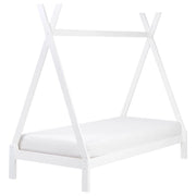 Letto a forma di tenda Teepee per bambini Pino bianco UE 90 x 200 cm Struttura letto singolo con doghe