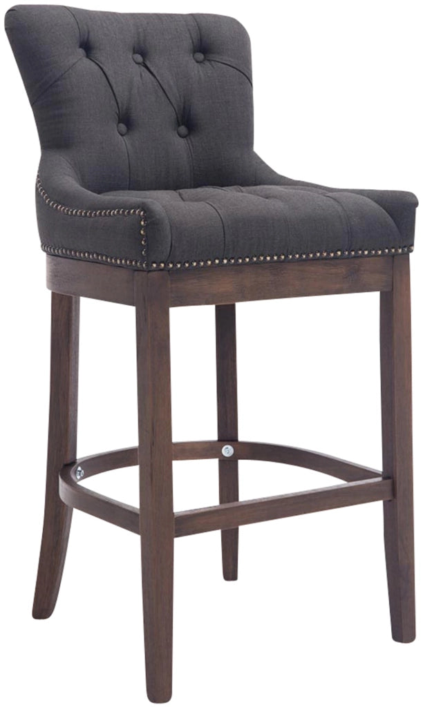 Sgabello Lakewood stoffa antico-scuro grigio scuro
