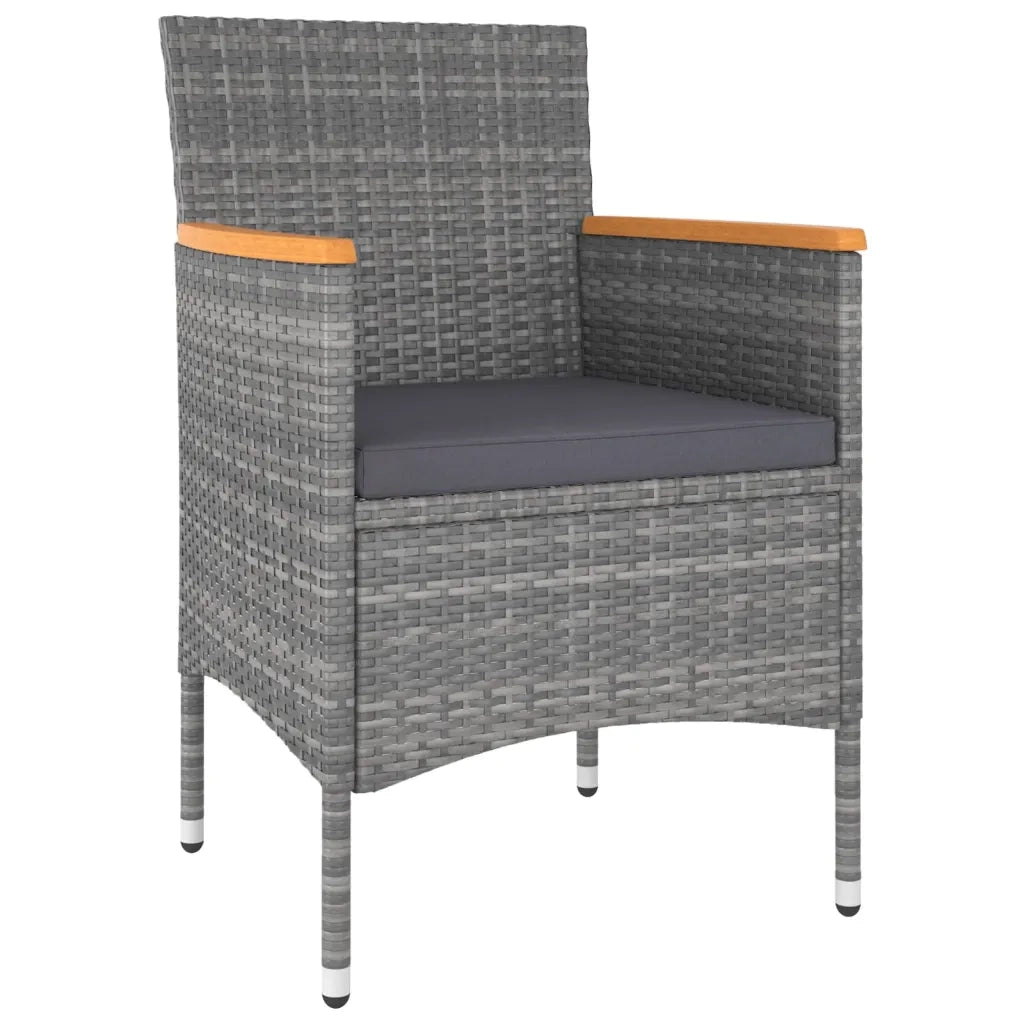 Set Divani da Giardino 5 pz in Polyrattan Grigio 3058477