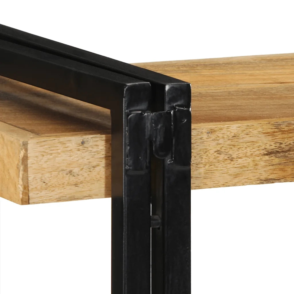 Mensola da Parete 110x33x45cm in Legno Massello di Mango Grezzo 4017488