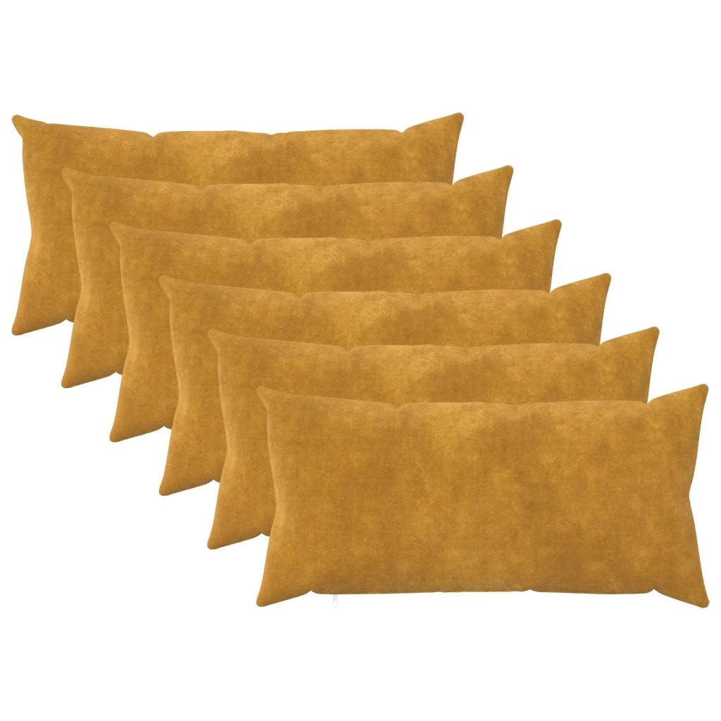 Cuscino con cuscino HEERLEN 6 pz Giallo Fleece in microfibra 925408