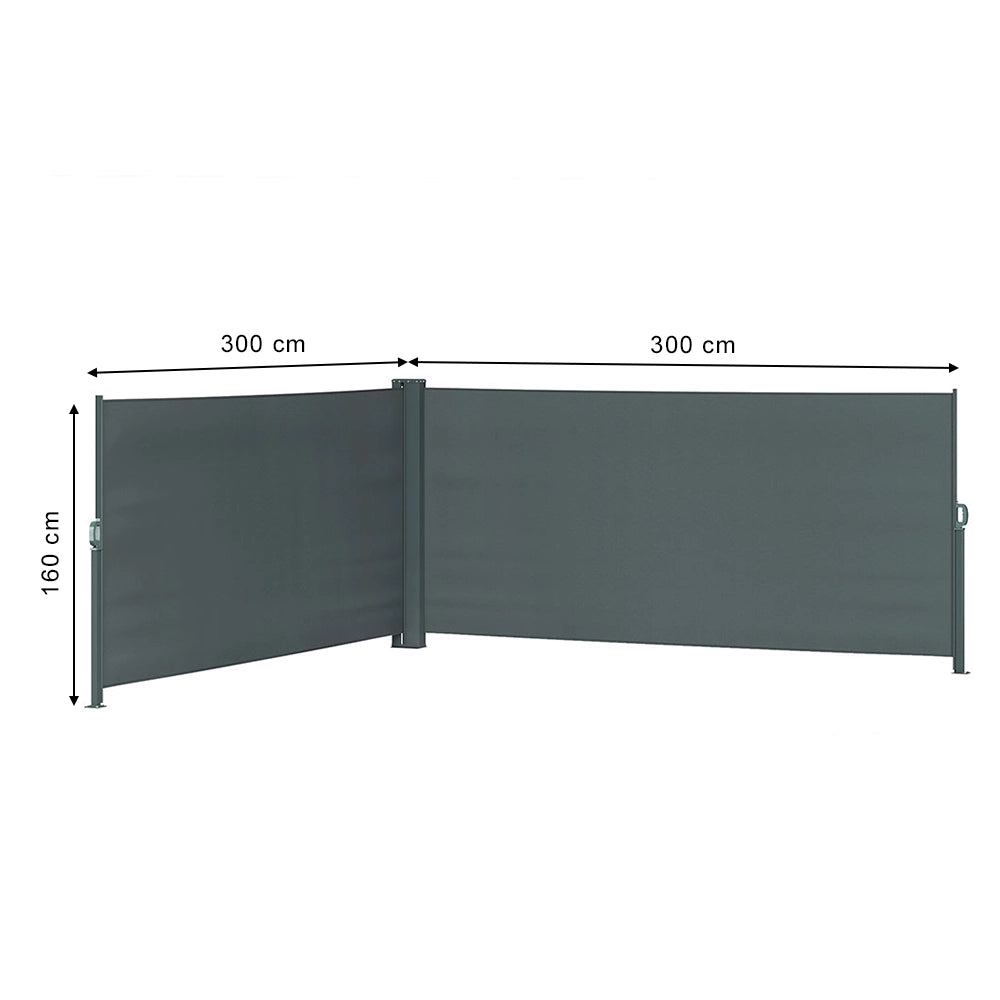 OK-Living Tenda laterale Antracite 300 x 160 cm