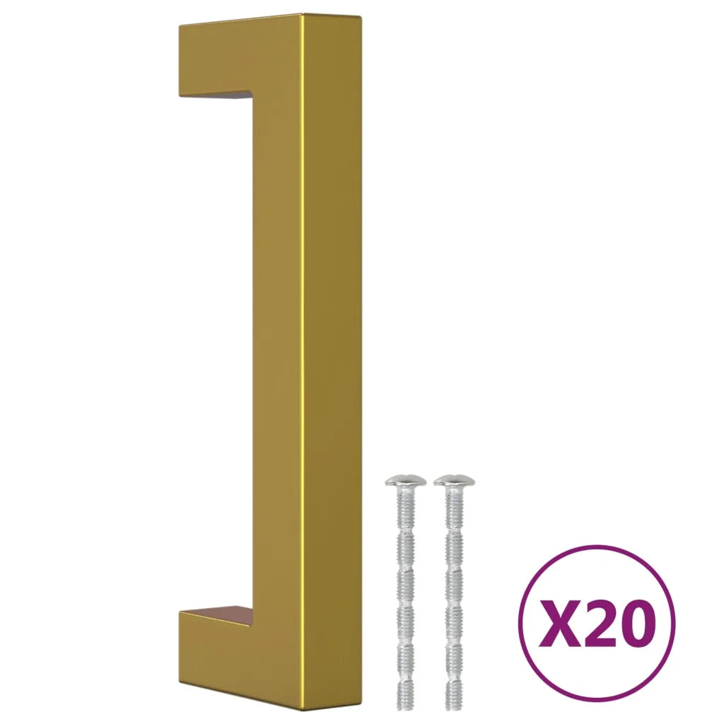 Maniglie per Mobili 20 pz Oro 96 mm in Acciaio Inox CFW1888789