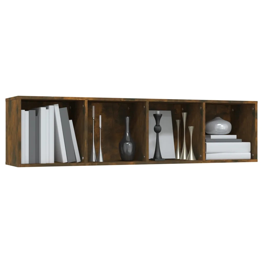 Libreria/Mobile TV Rovere Fumo 143x30x36 cm Legno Multistrato cod mxl 33486