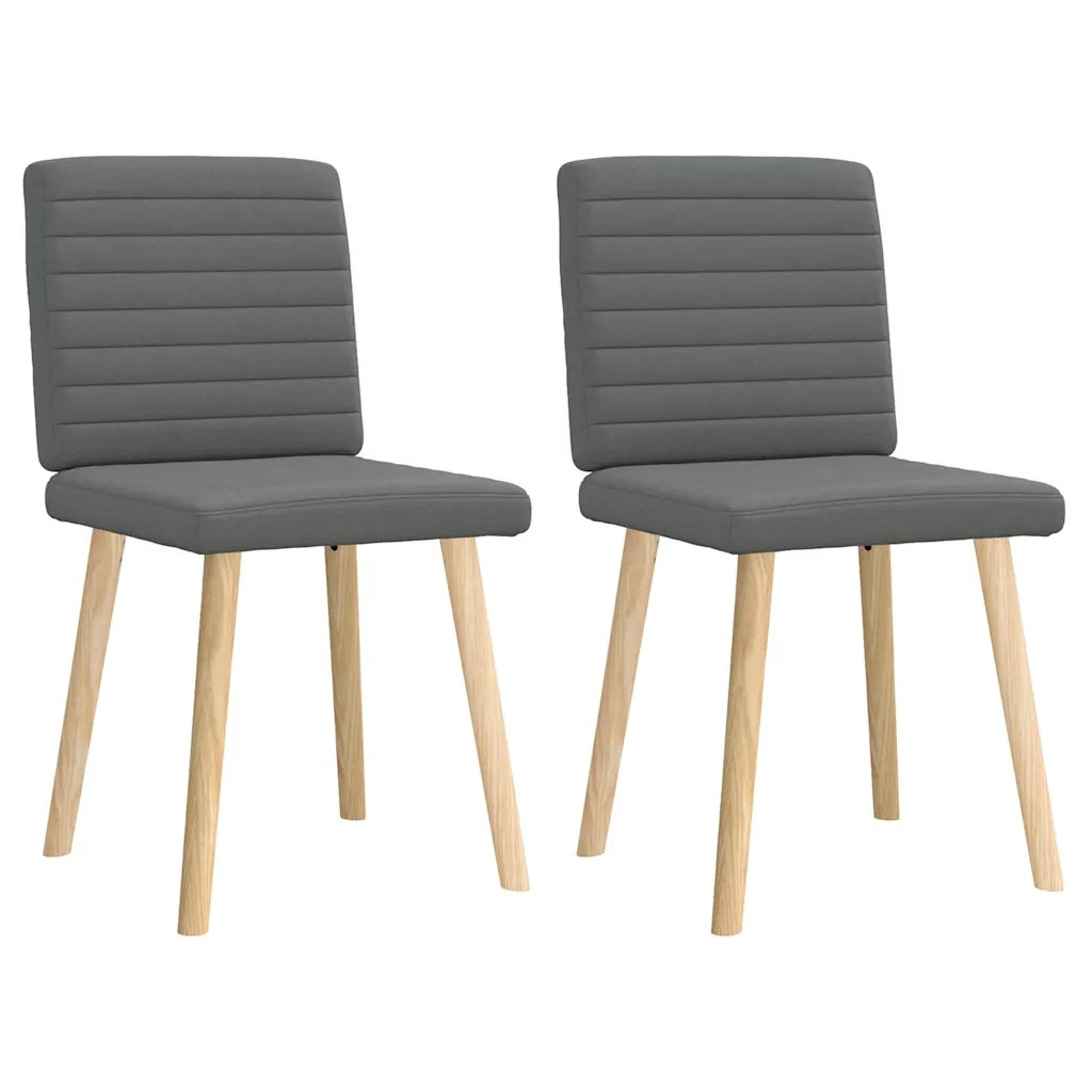Sedie da Pranzo 2 pz Grigio Scuro in Tessuto 4101175
