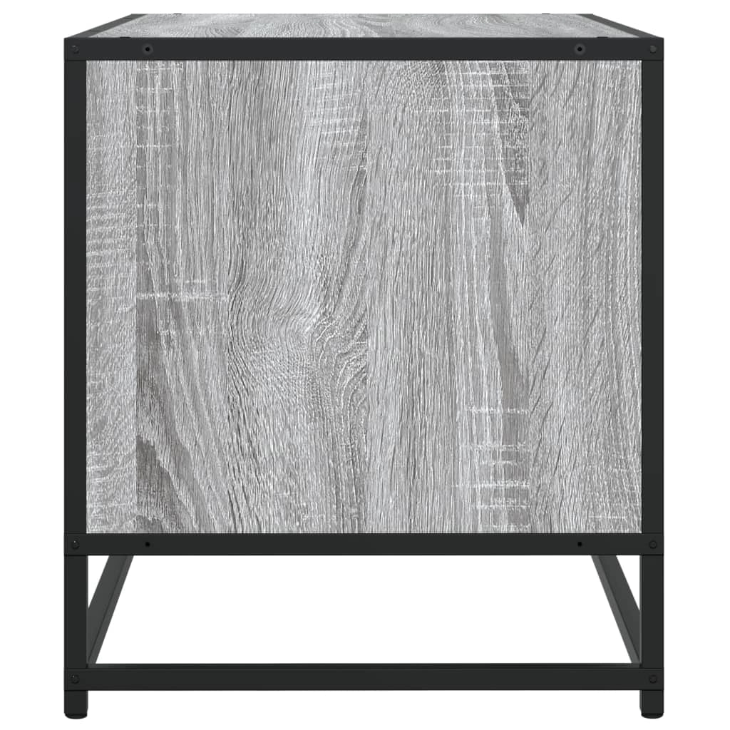 Mobile TV multimediale mensola TV credenza TV sala da pranzo soggiorno camera da letto Sonoma 120,5 x 40 x 46 cm legno ingegnerizzato e metallo grigio 02_0028381