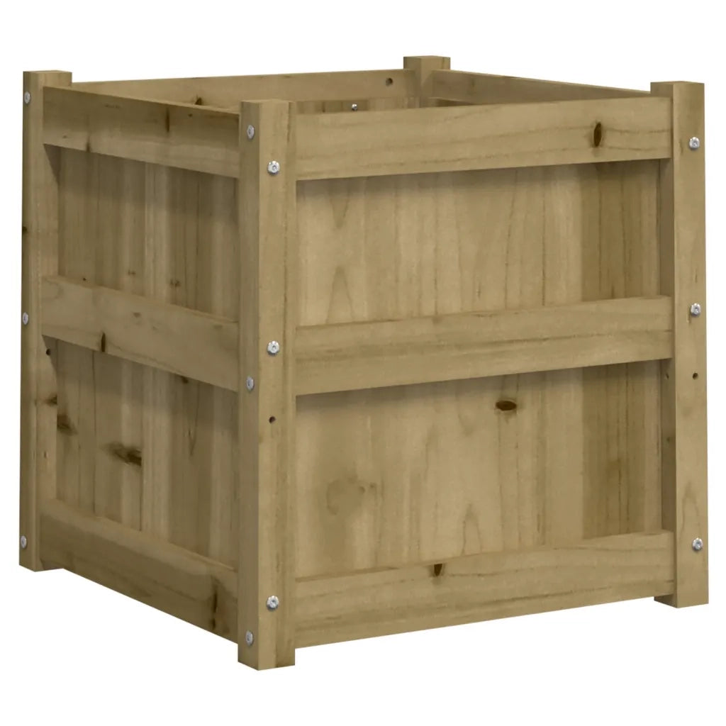 Fioriera da Giardino-Vaso da Esterno 50x50x50 cm in Legno di Pino Impregnato