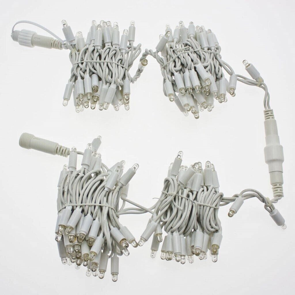 Catena bianca luminosa Luce BLU 10 metri 100 led con 10 FLASH Bianco Fredda luci di Natale da esterno ip44 - ZENCOCCO
