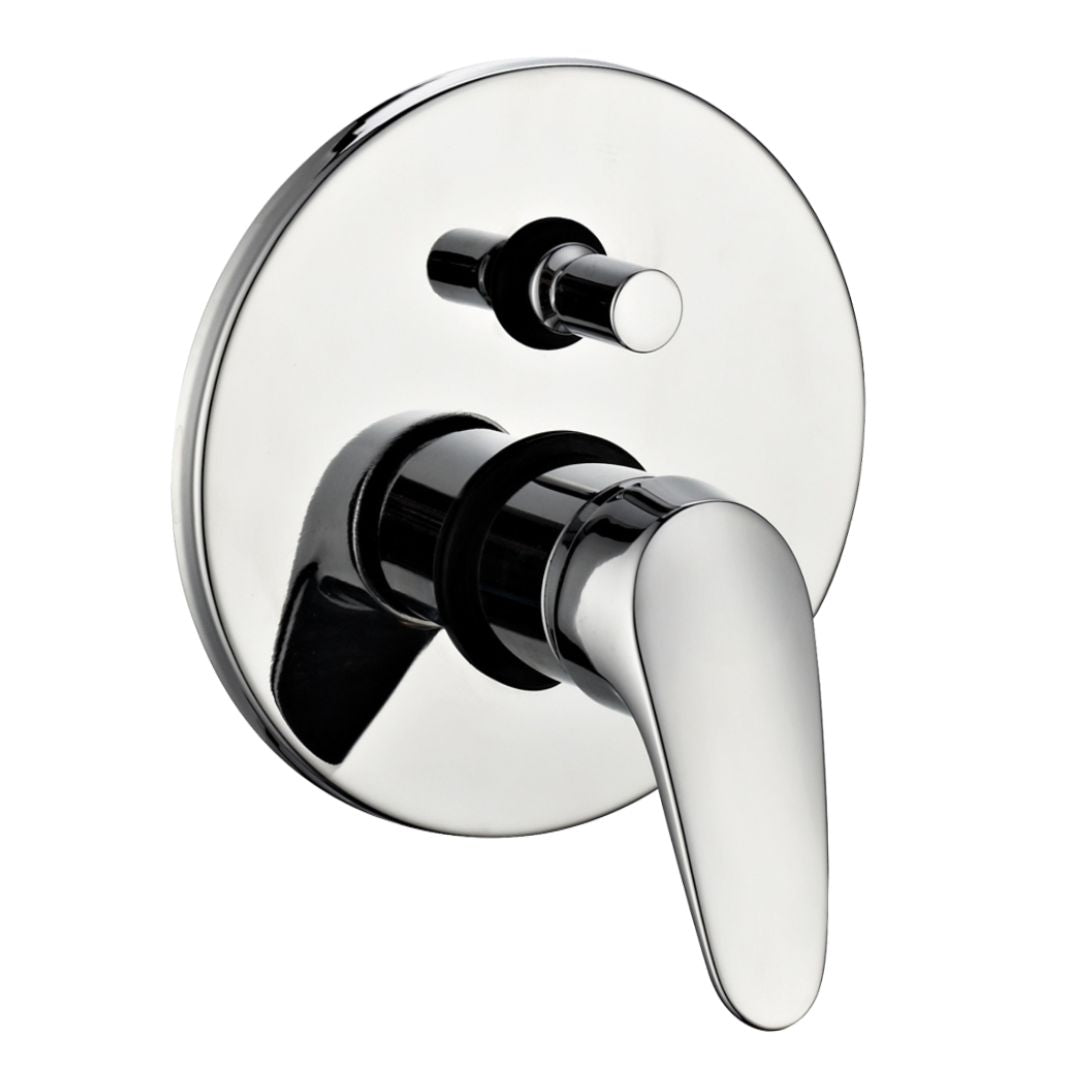 Kit doccia tondo completo di soffione doccetta e miscelatore con deviatore delfino