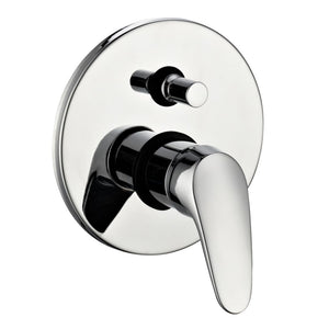 Kit doccia tondo completo di soffione doccetta e miscelatore con deviatore delfino