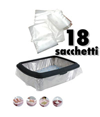 18 Sacchetti Di Ricambio Usa E Getta Per Cassetta Lettiera Bustine Igienici         