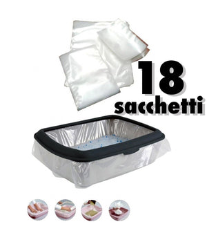 18 Sacchetti Di Ricambio Usa E Getta Per Cassetta Lettiera Bustine Igienici         