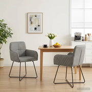Sedie da pranzo 2 pz Velluto Grigio Chiaro 59 x 56,5 x 86 cm 42034293