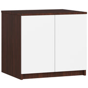 Sopralzo per armadio AKORD S60 Wengé 60 cm 2 ante inserto frontale Bianco 60x51x55 cm