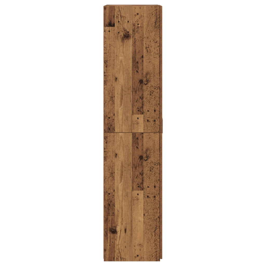 Highboard Legno Invecchiato 40x42.5x185 cm Legno ingegnerizzato