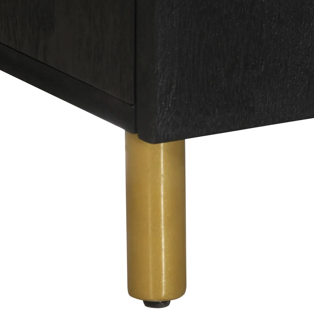 Credenze 3 pz Nere in Legno Multistrato