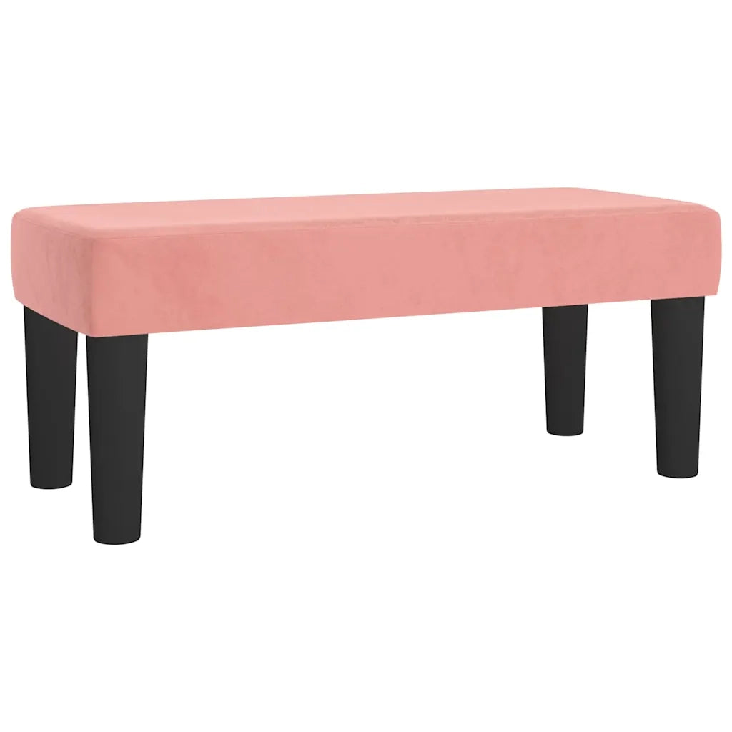 Giroletto a Molle con Materasso Rosa 120x190 cm in Velluto