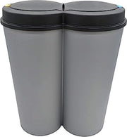 Contenitore di Rifiuti 50 litri - 52 x 26 x 53 cm - Grigio