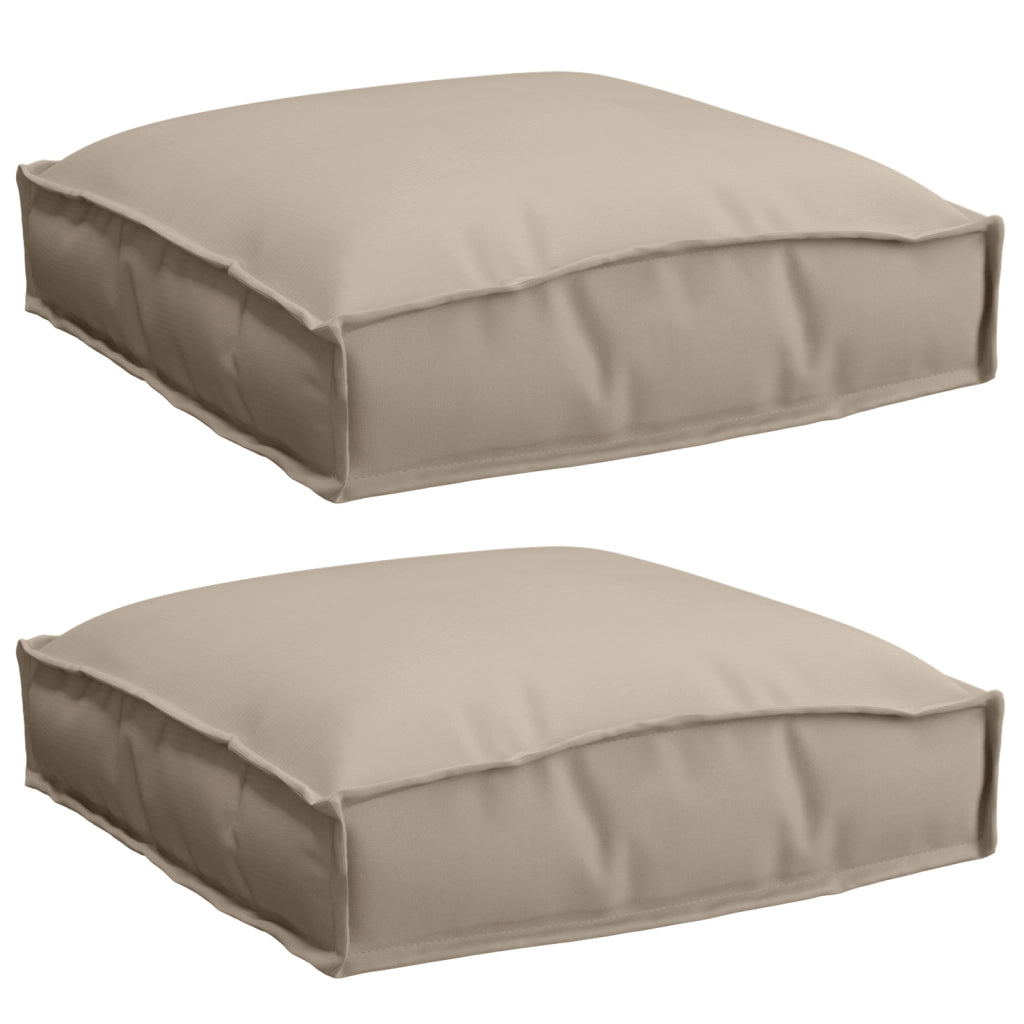 Cuscini per pallet per seduta 2 pz Tortora 40x40x8 cm Tessuto Oxford