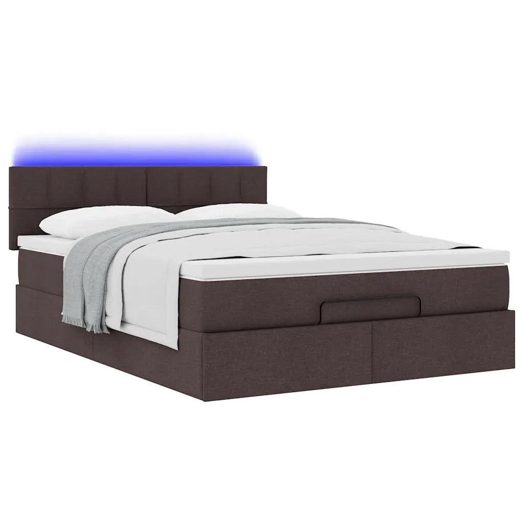 Struttura Letto Pouf con Materasso 140x200 cm in Tessuto 3312315