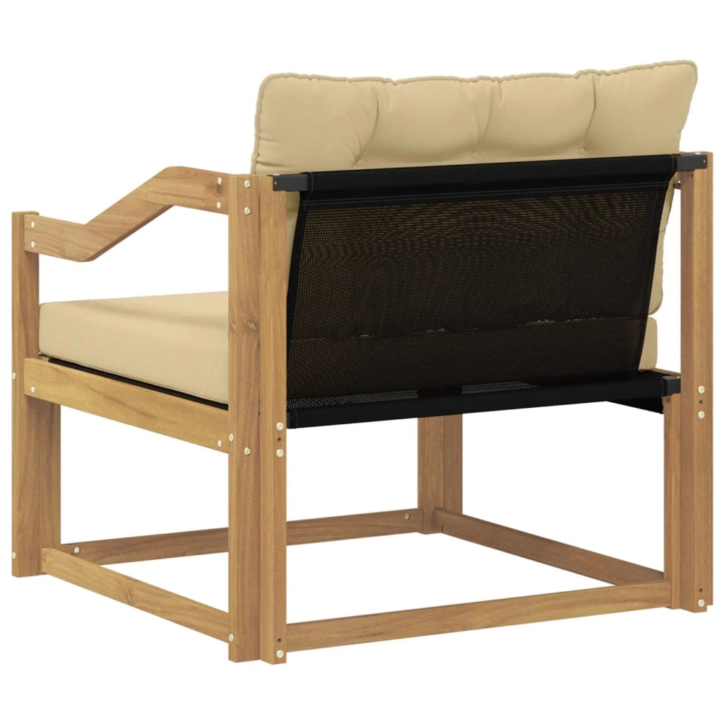 Set di divani da esterno-Sofa da giardino Legno di Acacia Massello e Textilene 493094