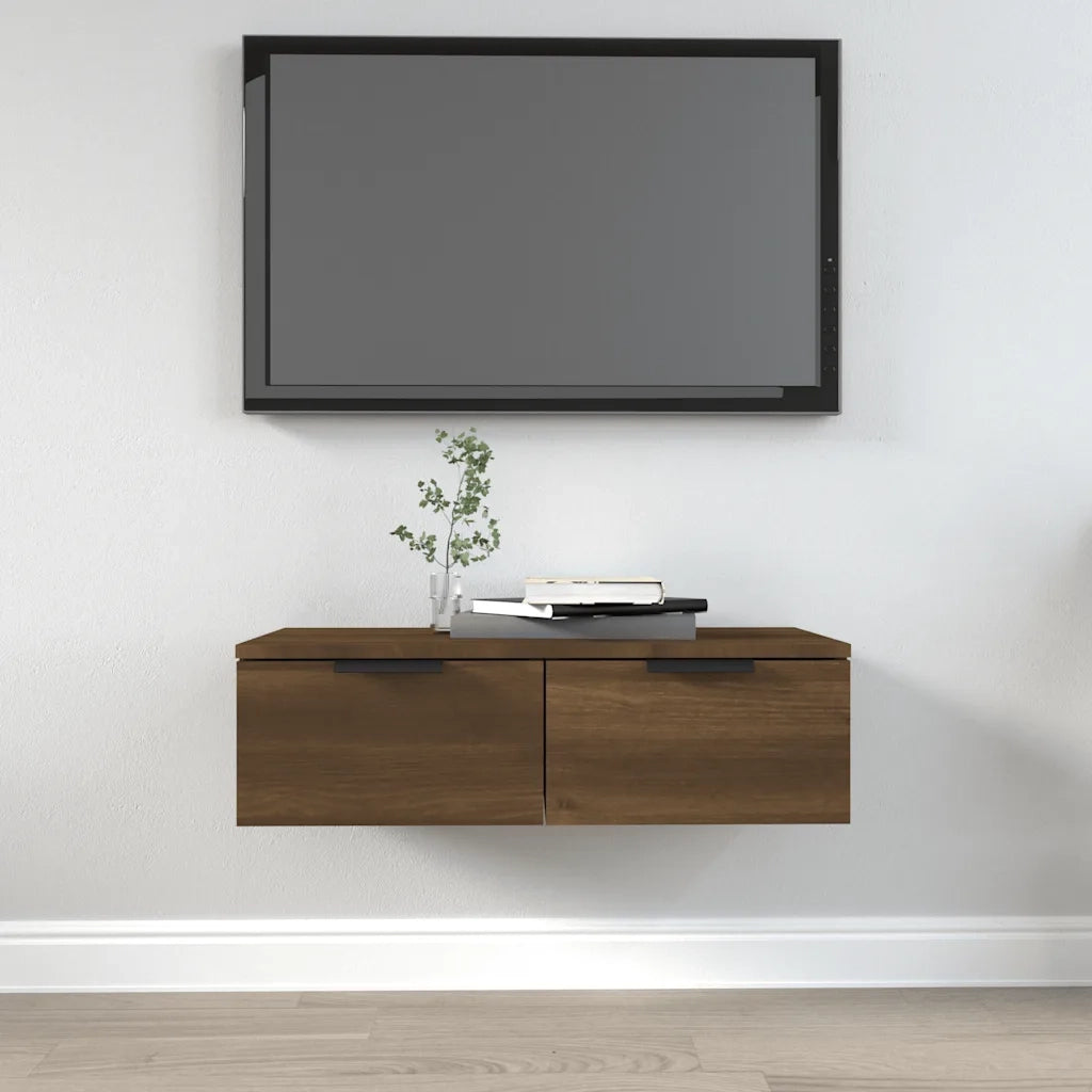 Armadietto a Muro | Mobile a Parete Rovere Marrone 68x30x20 cm Legno Multistrato