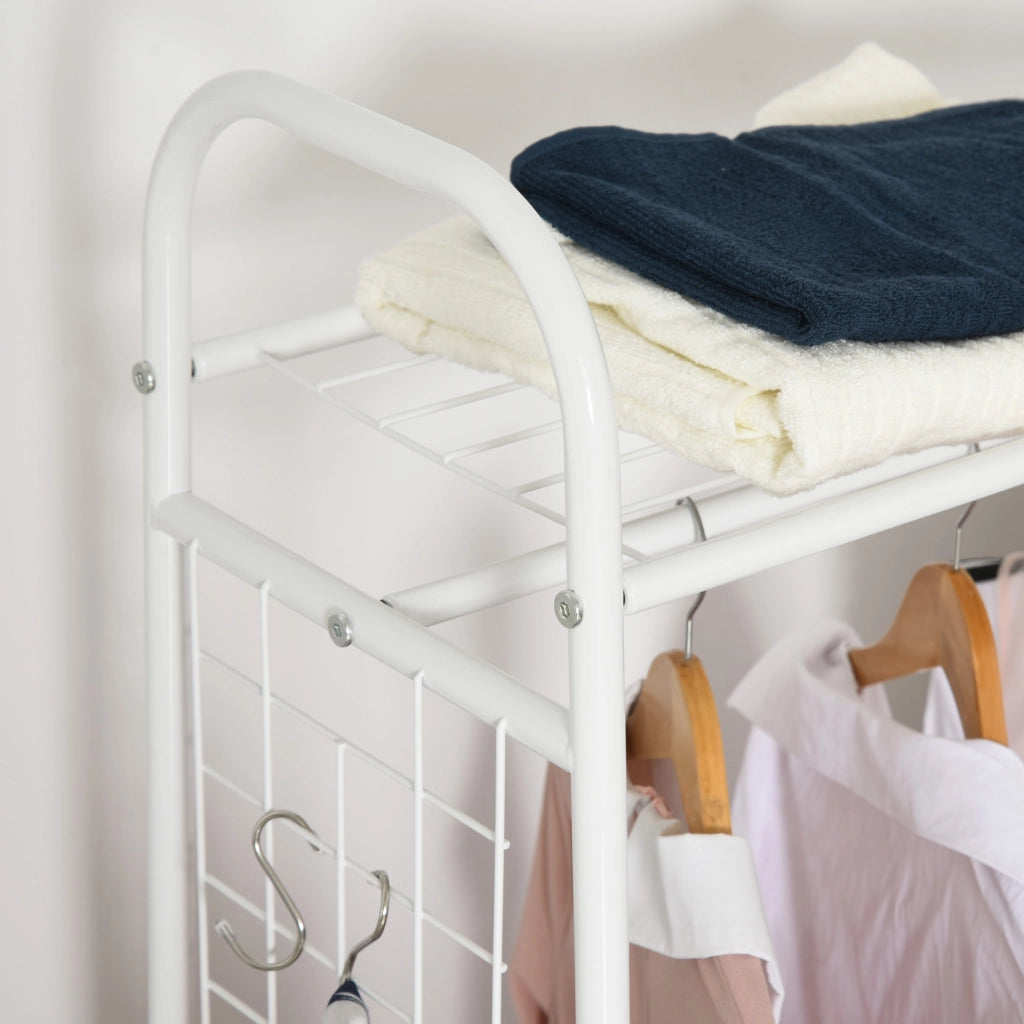 Armadio per Abbigliamento con Ante Scorrevoli e Ripiani ¨C zephmum ¨C 99x47x185 cm
