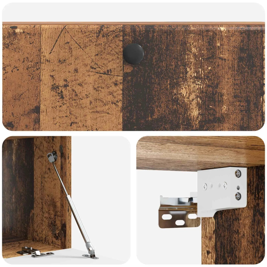 Mobile Porta TV da Muro 98 x 41 x 30 cm Legno antico 899213