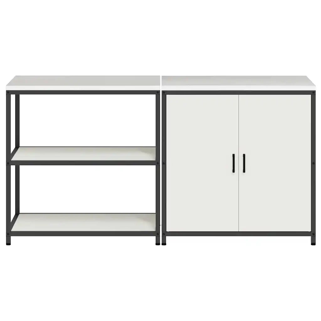 Set di Stoccaggio per Cucina con lo scaffale 2 pcs Bianco 3392653