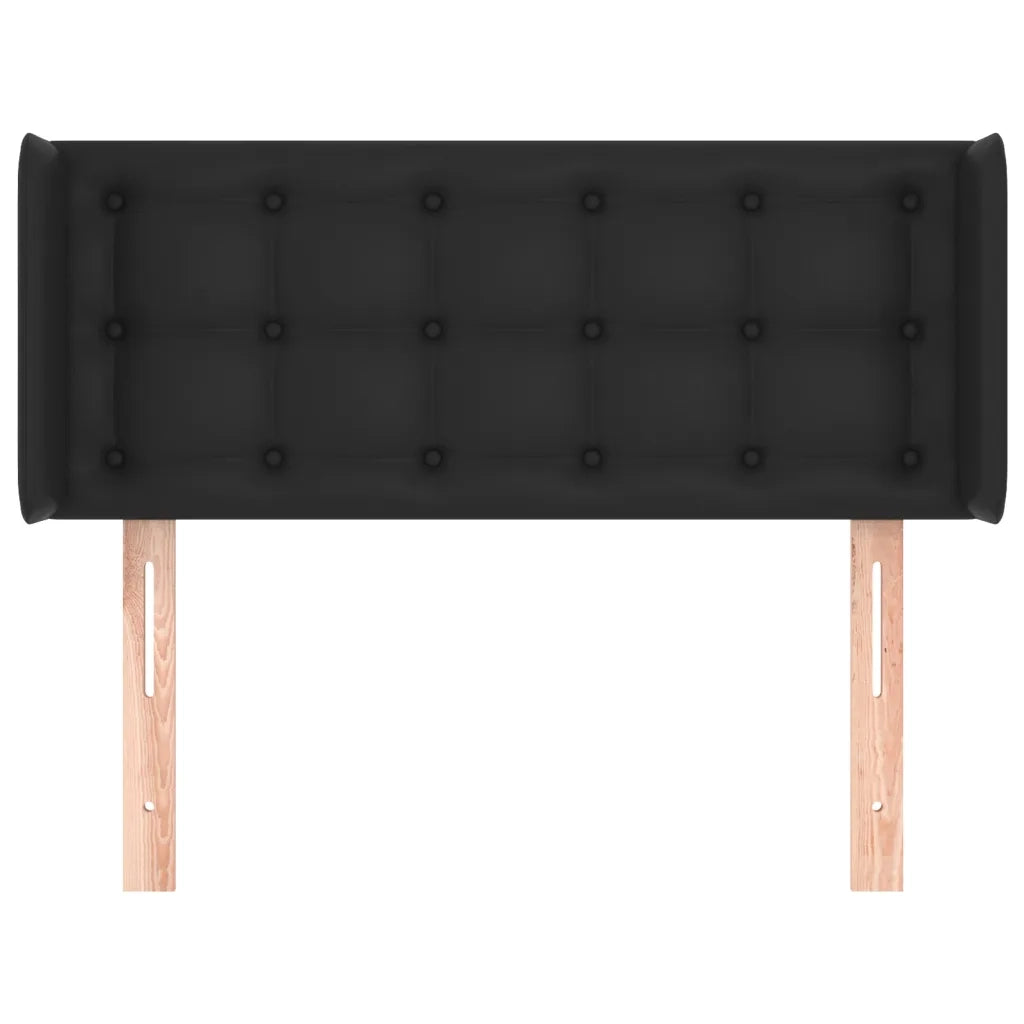 Testiera ad Orecchio Nera 93x16x78/88 cm in Similpelle