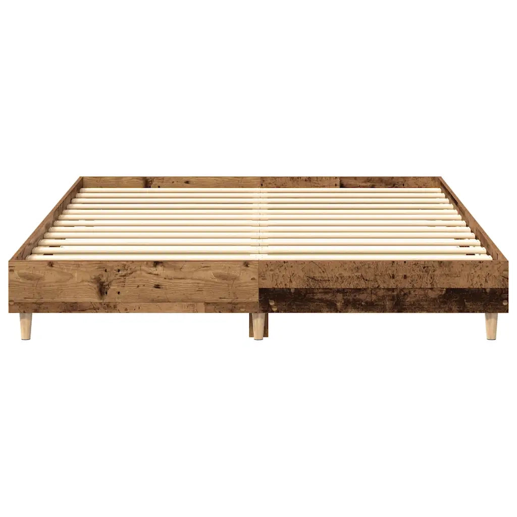 vidaXL Giroletto senza Materasso Legno Antico 140x200 cm in Truciolato
