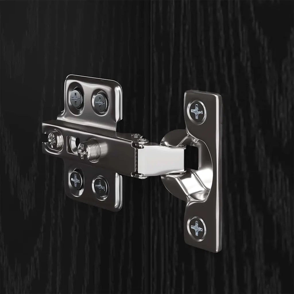 vidaXL Set mobile TV 7 pcs Rovere nero 80 x 30 x 30 cm