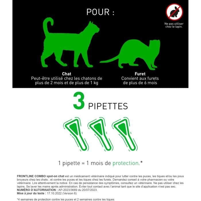 FRONTLINE Combo Cat - 3 pipette