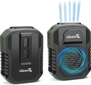 Ventilatore da Cintura Portatile a Mano Libera 3 Velocità Funzionante con Batterie 6000 mAh - Verde Oliva