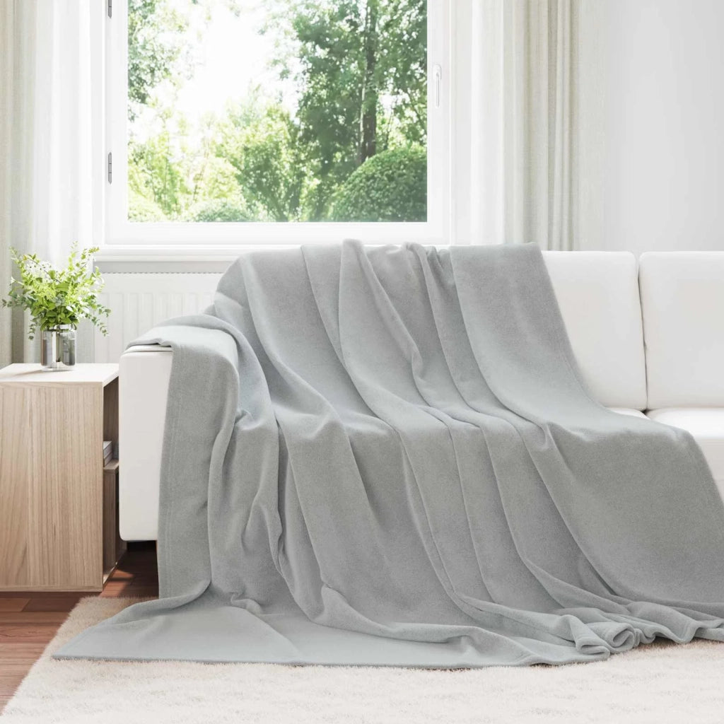 Coperta Grigio 220 x 240 cm Panno