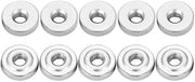 Set di viti a dente a martello M4 x 4 mm - acciaio di carbonio - finitura nichelata - completamente a dente - metrico - classe industriale 2B - componente duraturo - materiale di fissaggio - set utile